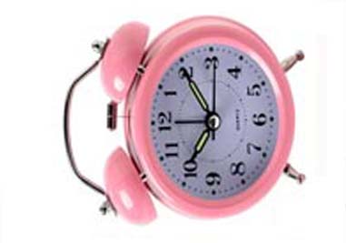 Small Metal Alarm Bed/Table Clock